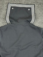 Vintage US Navy Dress Blue Jumper Men Black Wool Sailor Uniform Shirt Top Sz 38L