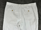 Cubavera Collection Mens White 100% Linen Pants Straight Leg Sz 38x32