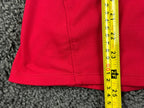 REI Womens Tunic Top Medium Red Floral V Neck Cap Sleeve Stretch Travel Shirt