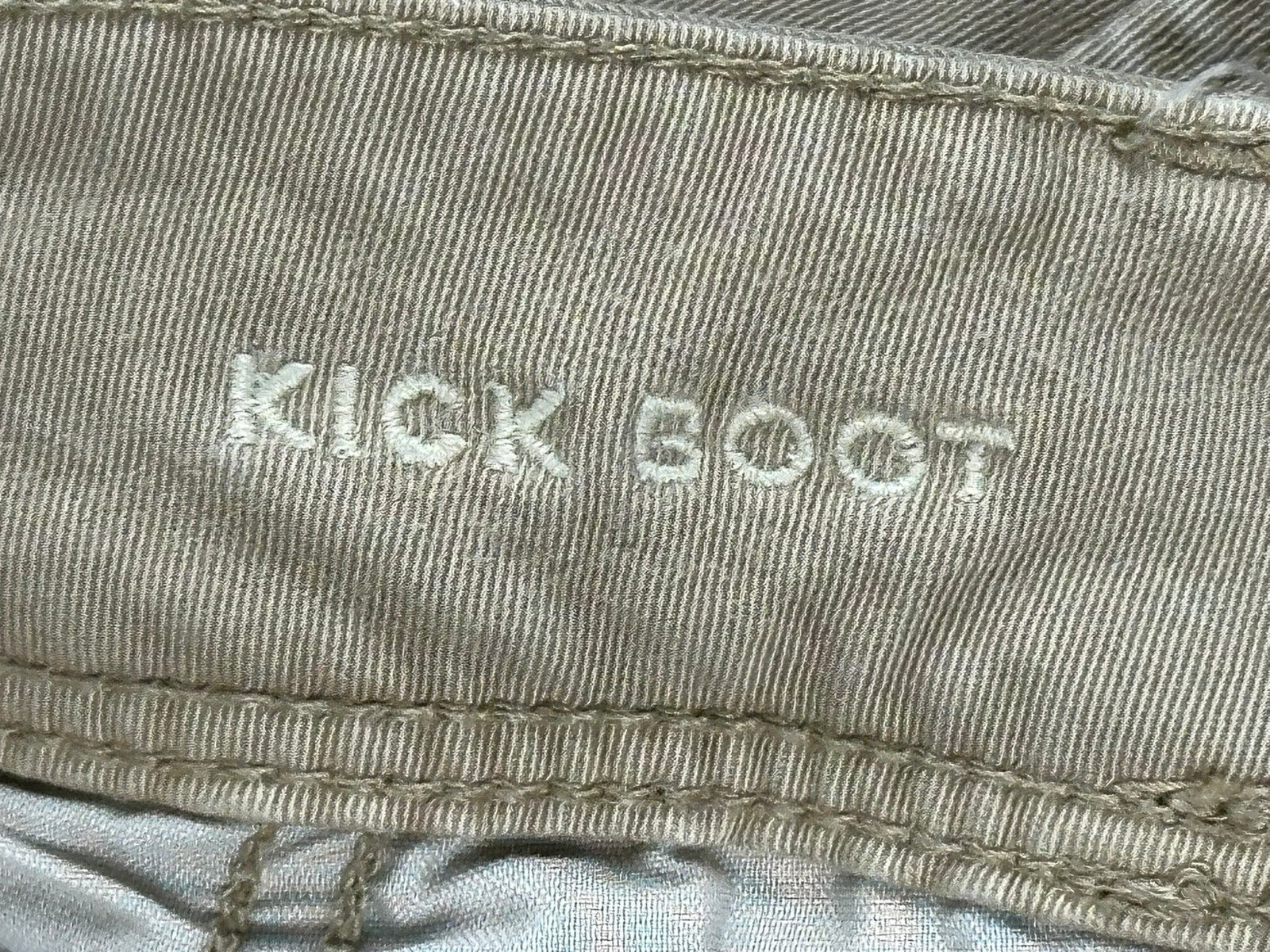 American Eagle Kick Boot Pants Women's Tan Stretch Flare Leg Y2K Sz 12