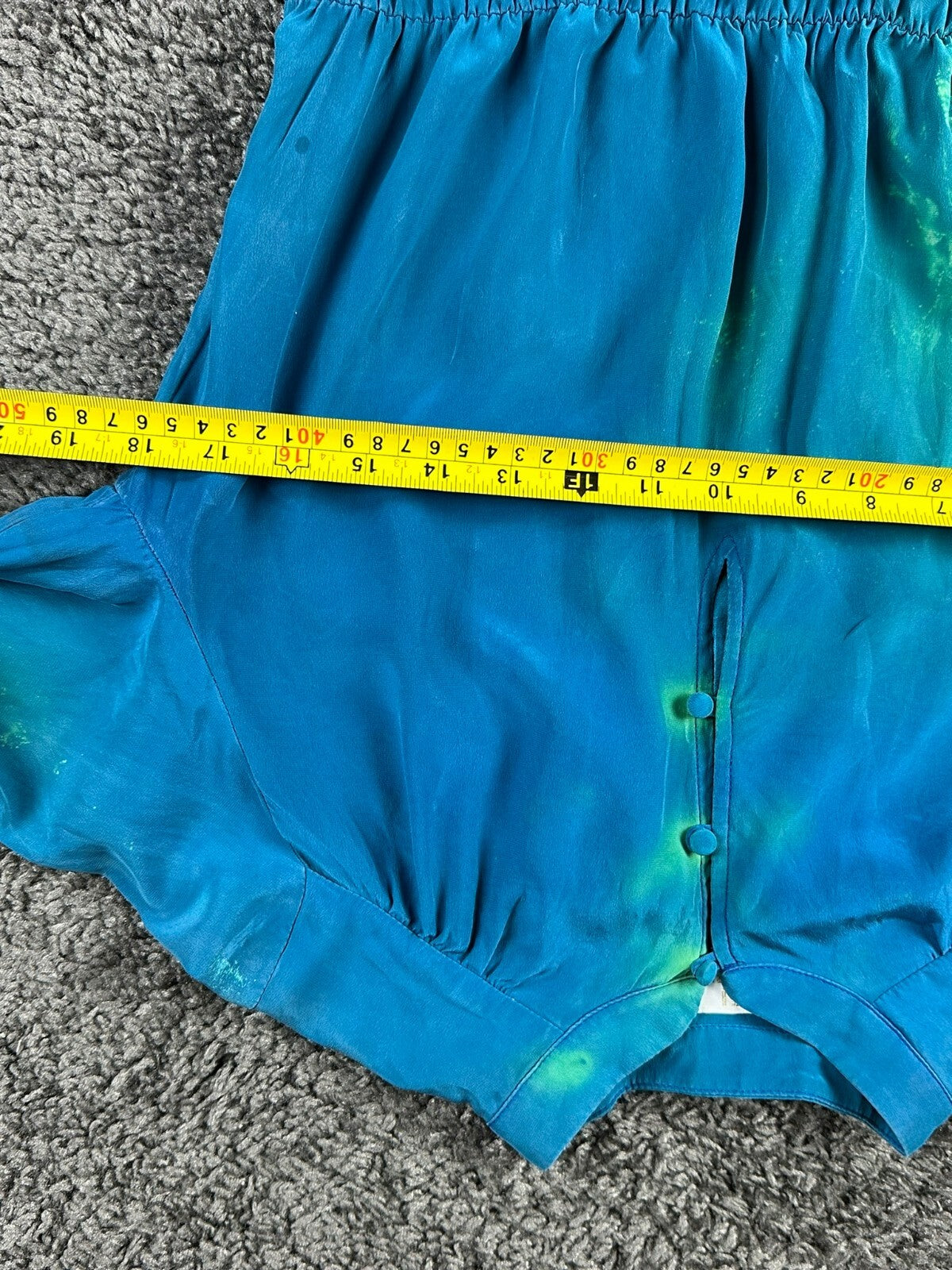 Amanda Uprichard Womens S Silk Dress 1of1 Custom Tie Dye Blue Boho Luxury Mini