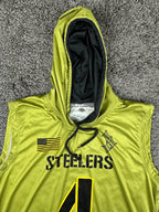 Hitting Bombs Apparel Steelers #4 MOLINA Mens Large Lime Green Sleeveless Hoodie
