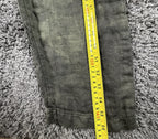 Camo Linen Jumpsuit Womens Size Medium Olive Green V-Neck Pockets Romper