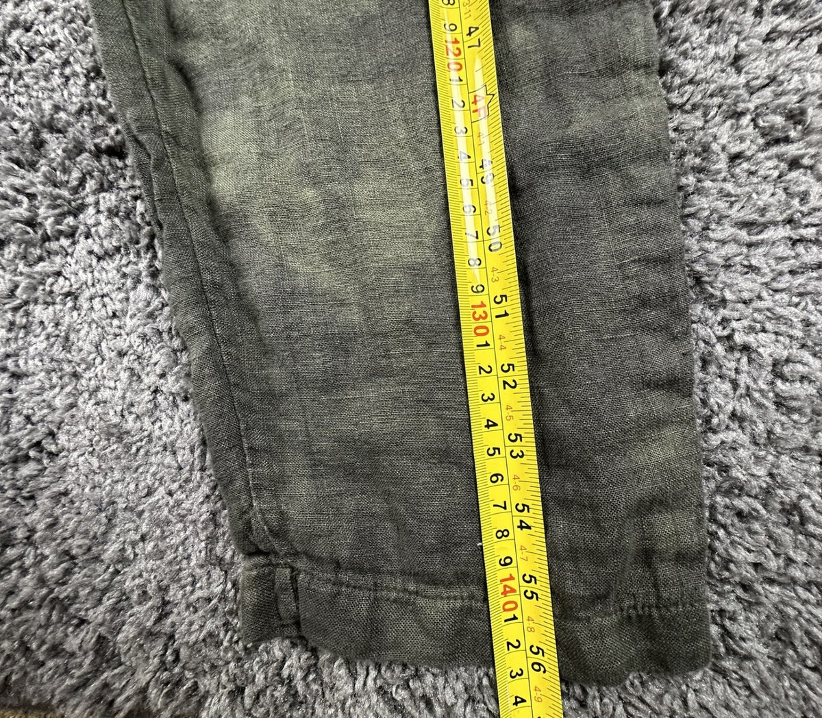 Camo Linen Jumpsuit Womens Size Medium Olive Green V-Neck Pockets Romper
