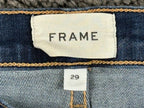 FRAME Womens 29 Le High Skinny Jeans Copa Wash Split Hem Blue Denim USA