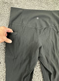 Athleta Salutation Stash 7/8 Women Black Pocket Leggings Sz L