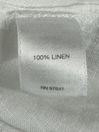 J. Jill Womens White 100% Linen Long Sleeve Button Up Shirt Size S Love Linen