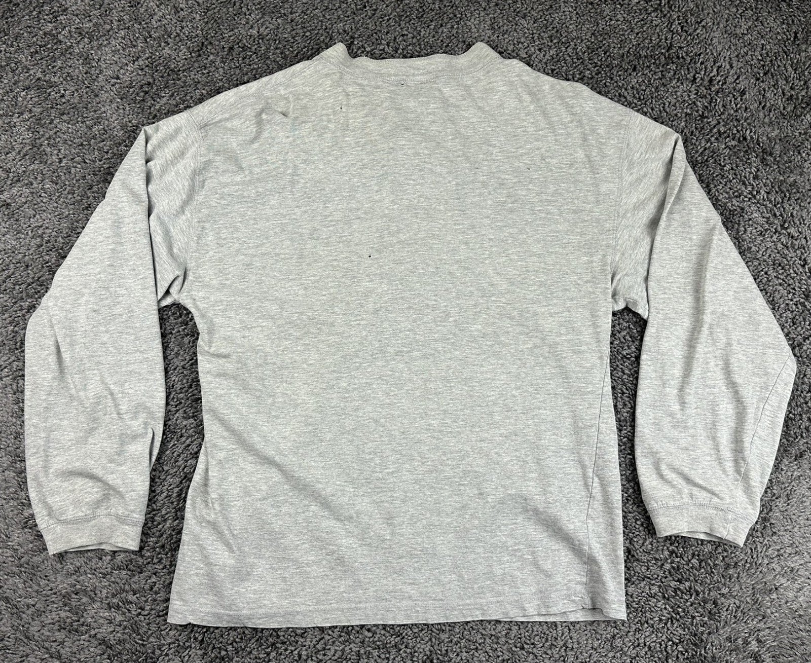 Vintage 90s Disney Mickey Minnie Donald Pluto Embroidered Henley Shirt Grey Sz L