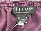 Citron Santa Monica Womens Silk Pants Small Purple Elastic Waist Trousers