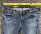 AG Adriano Goldschmied Womens 30 The Stevie Cuff Slim Straight Jeans Blue
