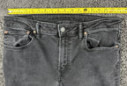 American Eagle AirFlex+ Jeans Mens Black Gray Distressed Stretch Denim Sz 34x32