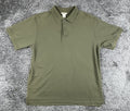 L.L. Bean Mens L Olive Green Wrinkle Resistant Double L Short Sleeve Polo Shirt