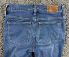 Madewell 9" High Rise Skinny Jeans Blue Raw Hem Denim Stretch Womens Sz 25