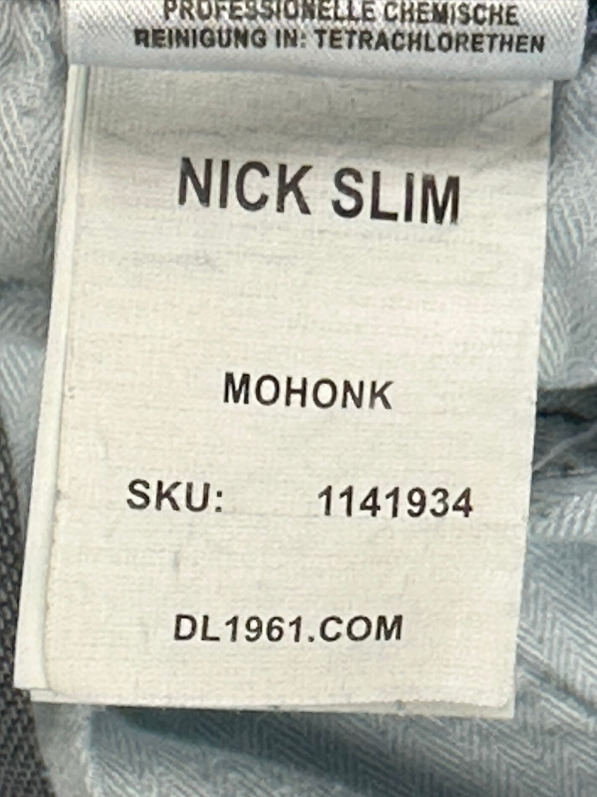 DL1961 Nick Slim Ultimate Knit Jeans Mens Mohonk Mid Indigo Blue Denim Sz 31x34