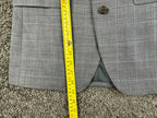 Bonobos Men's 38R Gray Plaid Slim Fit Wool Suit Jacket Blazer