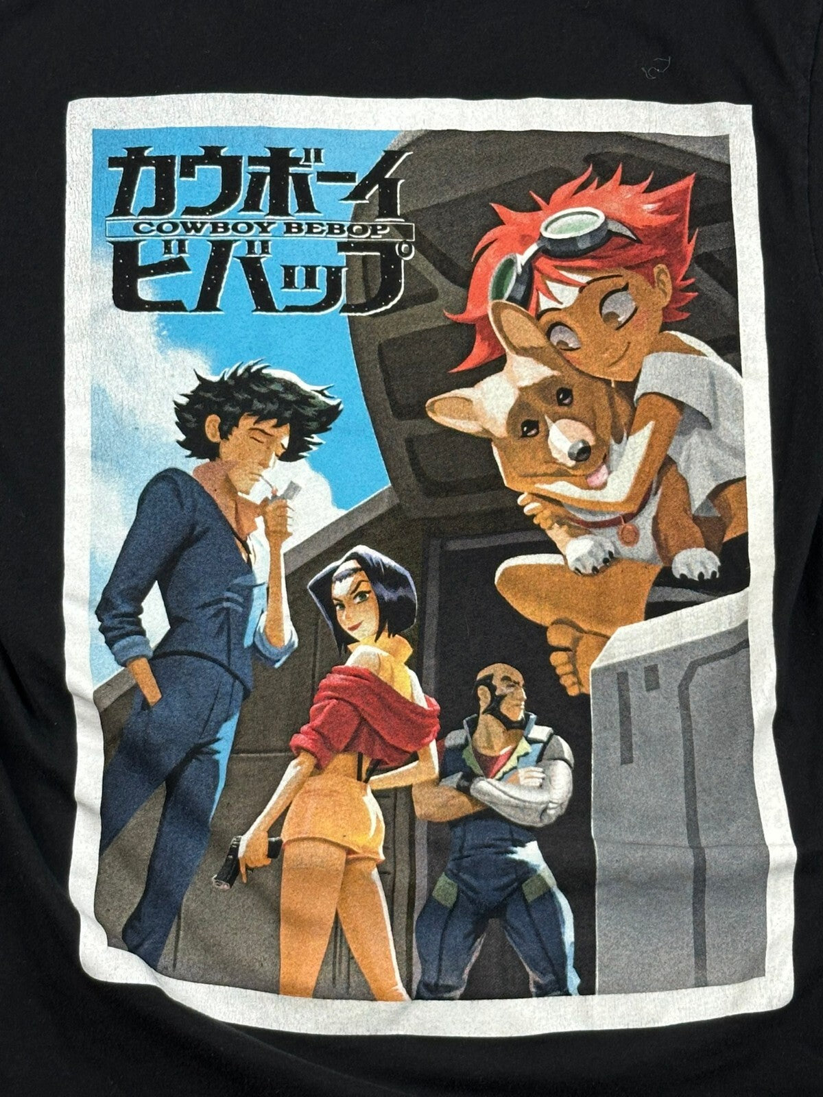 Cowboy Bebop Shirt Black BoxLunch Anime Graphic Crew Tee Spike Faye Sz Small