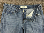 Hollister Low-Rise Super Baggy Jeans Womens Distressed Wide Leg Blue Y2K 10R W30
