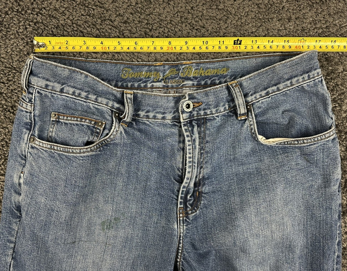 Tommy Bahama Mens 36x30 Medium Wash Classic Fit Straight Leg Denim Jeans