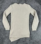 Tommy Bahama Girls M 10-12 Beige Cable Knit Sweater Pom Beanie 2 Piece Set
