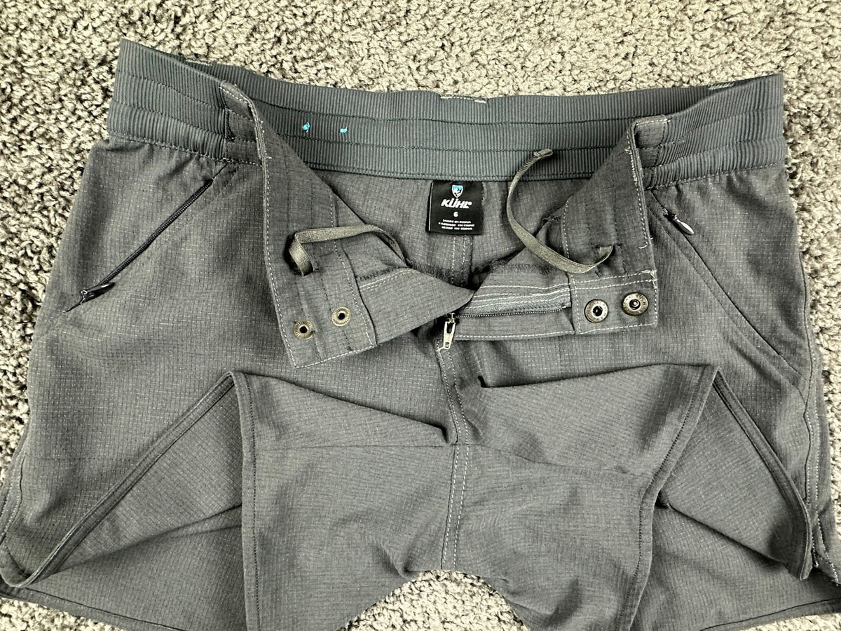 Kuhl Stretch Strattus Hiking Shorts Gray Size 6 Performance Pockets Athletic