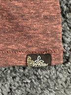 prAna Foundation Short Sleeve Cap Sleeve T Shirt Womens Medium M Pink Heathered