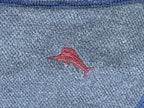 Tommy Bahama Quarter Zip Pullover Mens XL Reversible Blue Burgundy Marlin