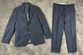 Doppelganger Roma Mens Suit 38R Navy Blue Blazer Pants 32x27 Stretch