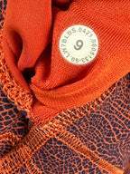 Lululemon Womens 6 Orange Crackle Fast and Free High-Rise Shorts