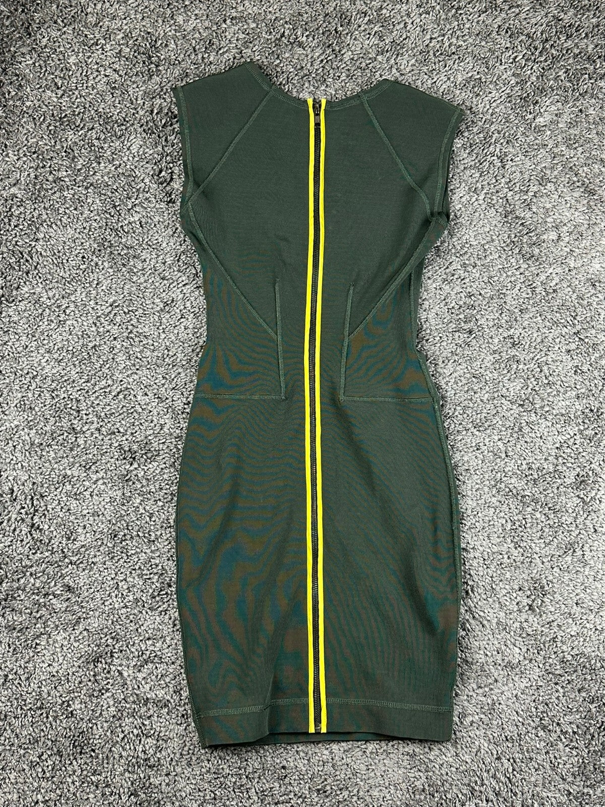 French Connection Women's US 4 Green Monique Stretch Bodycon Bandage Mini Dress