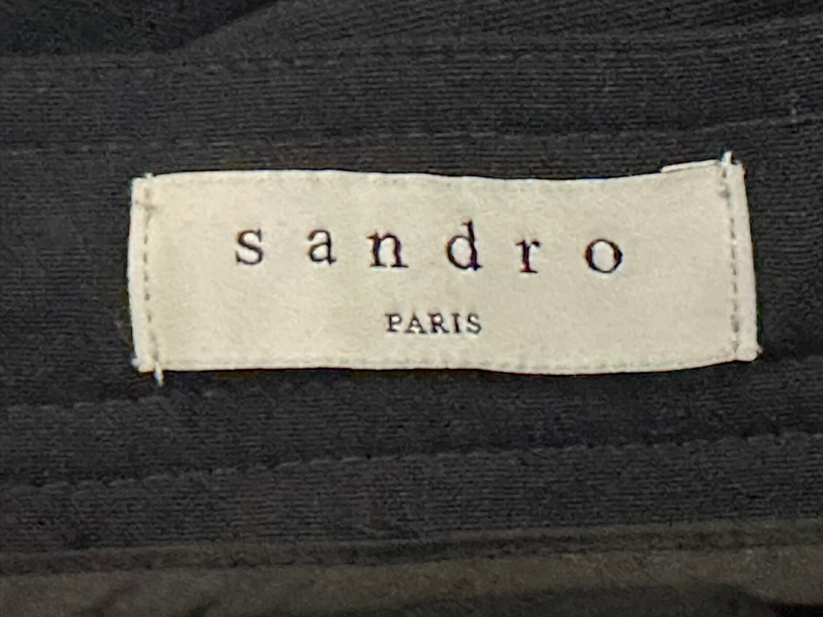 Sandro Paris Men Wool Blend Drawstring Smart Trousers Pants Navy Blue 36 FR 44