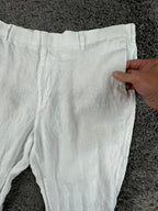 Cubavera Collection Mens White 100% Linen Pants Straight Leg Sz 38x32