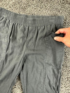 Caslon Womens Gray Linen Blend Elastic Waist Casual Pull On Pants Sz XS