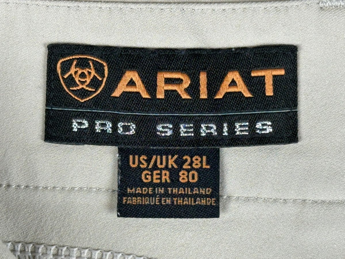 Ariat Womens 28L Beige Olympia Pro Series Knee Patch Riding Breeches
