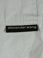 Alexander Wang Womens M High-Waisted Cotton Cargo Pants Light Blue