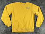 Coors Banquet Mens Sweatshirt Yellow Crewneck Rocky Mountain Beer Graphic Sz M