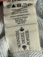 Naketano Womens Gray Cowl Neck Hoodie Pullover Sweatshirt Owl Rope Patch Sz M