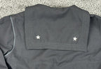 Vintage US Navy Dress Blue Jumper Men Black Wool Sailor Uniform Shirt Top Sz 38L