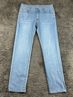 J Mail Jeans Mens Light Wash Straight Leg Stretch Denim Made in Korea Sz 32x32