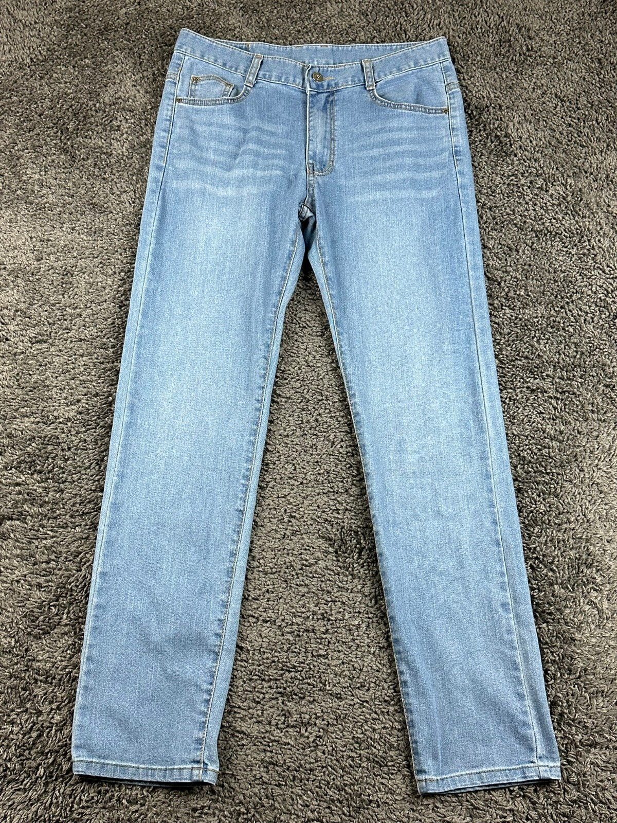 J Mail Jeans Mens Light Wash Straight Leg Stretch Denim Made in Korea Sz 32x32