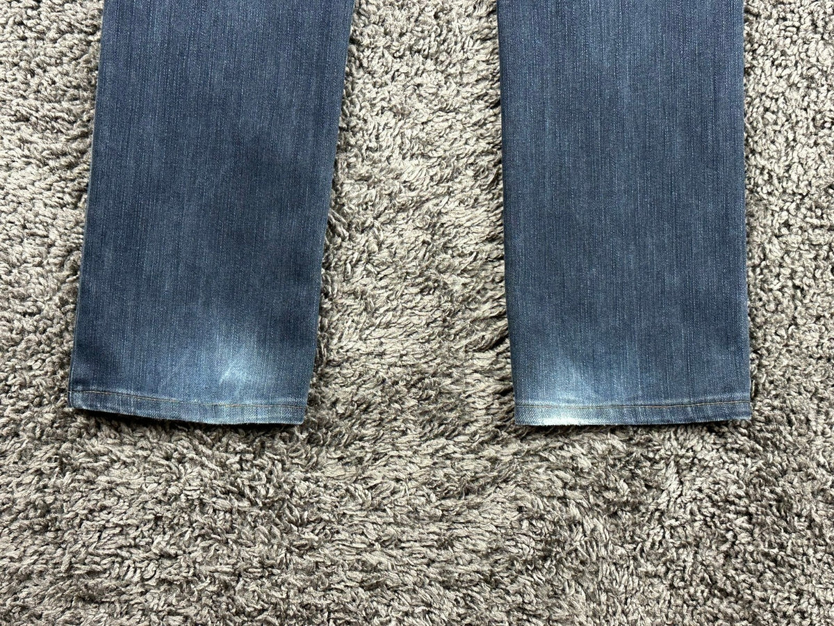 Centre Ville Paris Womens Jeans 6 Blue Rhinestone Embellished Pockets Denim