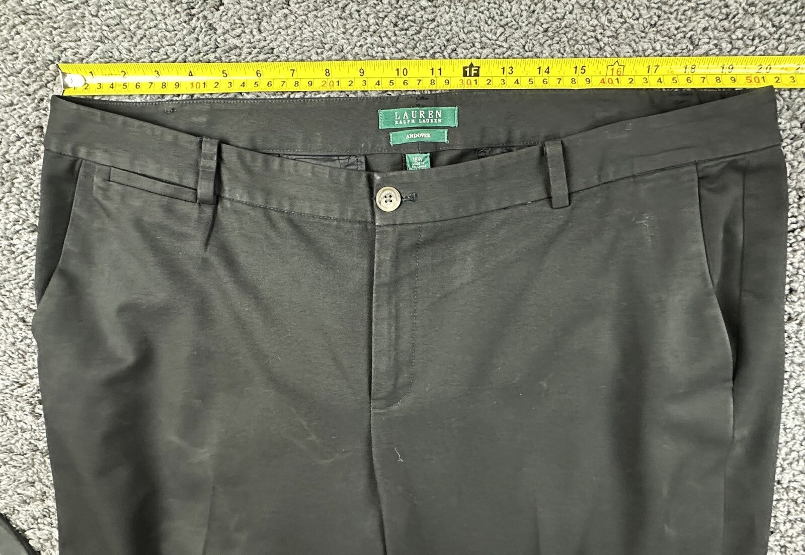 Lauren Ralph Lauren Andover Pants Black Stretch Dress Trousers Plus Size 18W