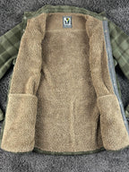 Voyager Mens Green Plaid Sherpa Lined Fleece Shirt Jacket Snap Shacket Sz Large