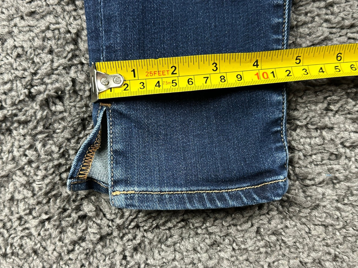 FRAME Womens 29 Le High Skinny Jeans Copa Wash Split Hem Blue Denim USA