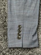 Bonobos Men's 38R Gray Plaid Slim Fit Wool Suit Jacket Blazer