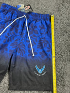 US Air Force Board Shorts Swim Trunks Hawaiian Floral Ombre JWM USAF 2XL NWT
