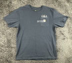Carhartt x Sworn To Us Pocket T-Shirt Mens M Blue Graphic Flames Old English K87