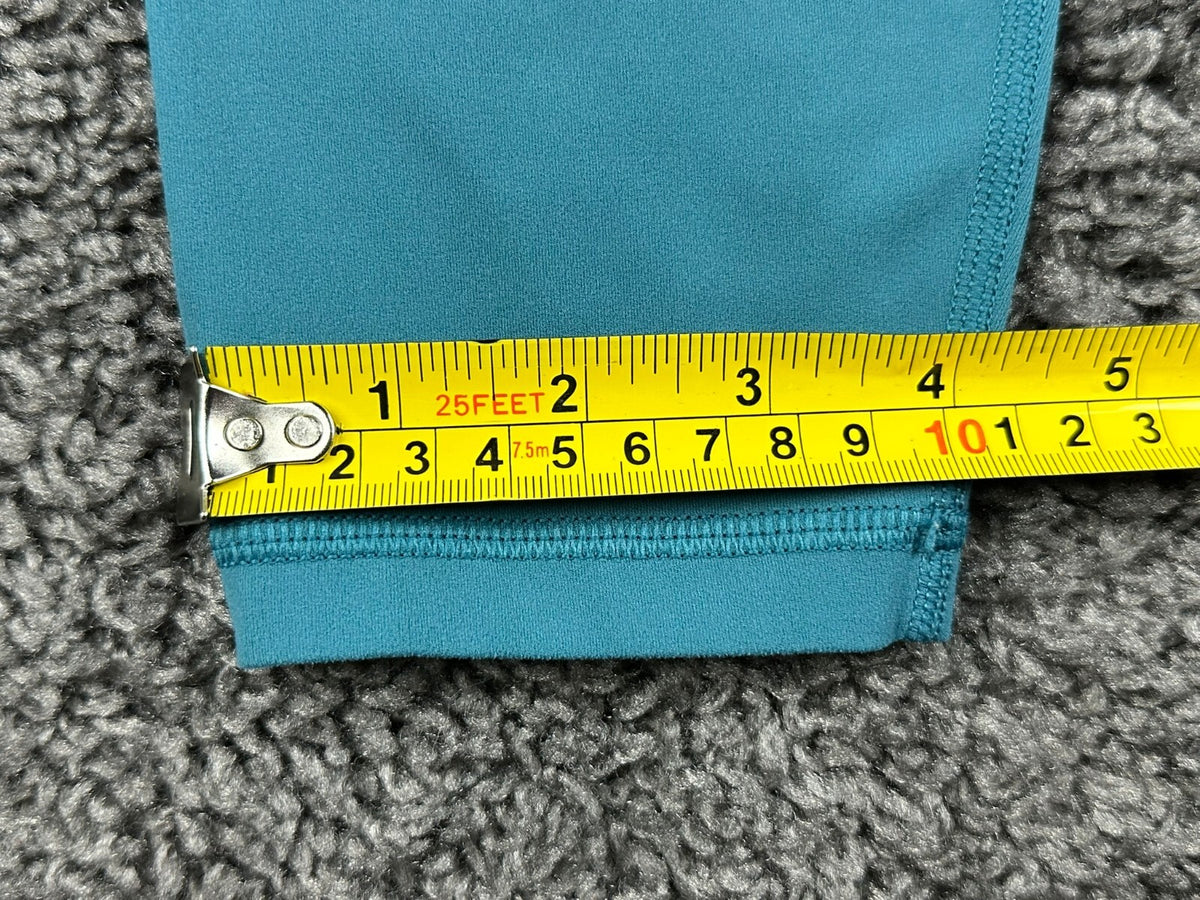 Athleta Womens M Transcend 7/8 Tight Leggings Teal Yoga Gym Workout Pants