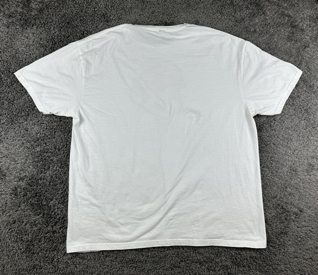 Mens 2XL White WIID Super Mario Weed Parody Graphic T-Shirt
