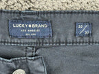Lucky Brand 121 Slim Straight Pants Mens 32x30 Black Stretch Chino
