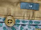 Bonobos Stretch Washed Chino Pants Mens 35x36 Slim Fit Tan Khaki Paisley Pocket